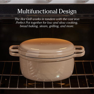Our Place Cast Iron Hot Grill | Toxin-Free, 10.5" Round, Enameled Cast Iron Grill Pan