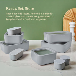 Caraway Glass Food Storage Set, 14 Pieces
